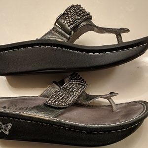 Alegria beaded leather thongs